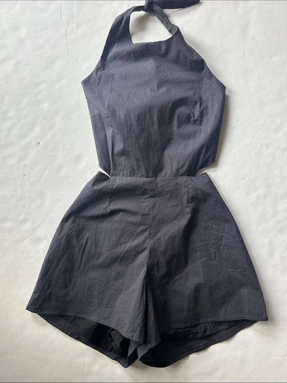 Navy  Halter Romper Jumpsuit - size M